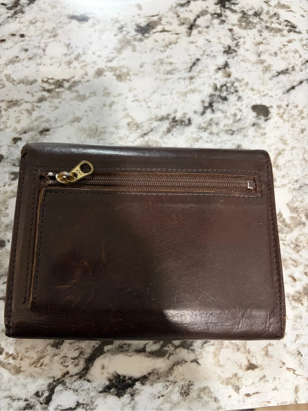 Coach Brown Leather Compact Wallet
